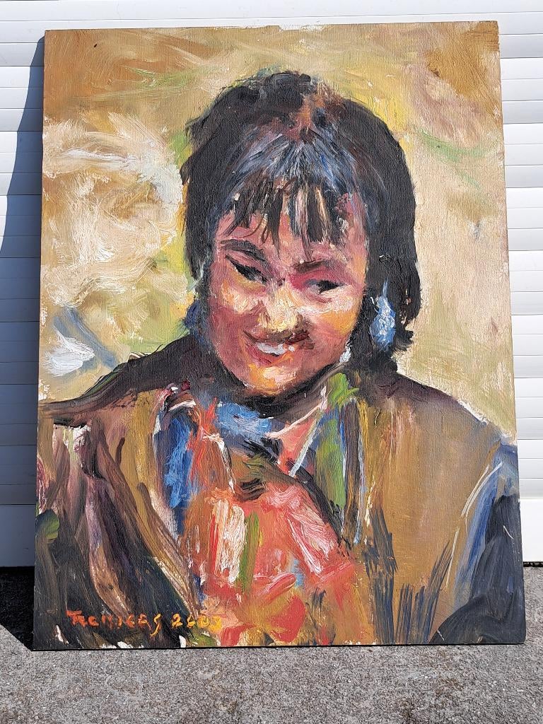 Huile sur panneau signe Tony reniers, Antiek en Kunst, Ophalen of Verzenden