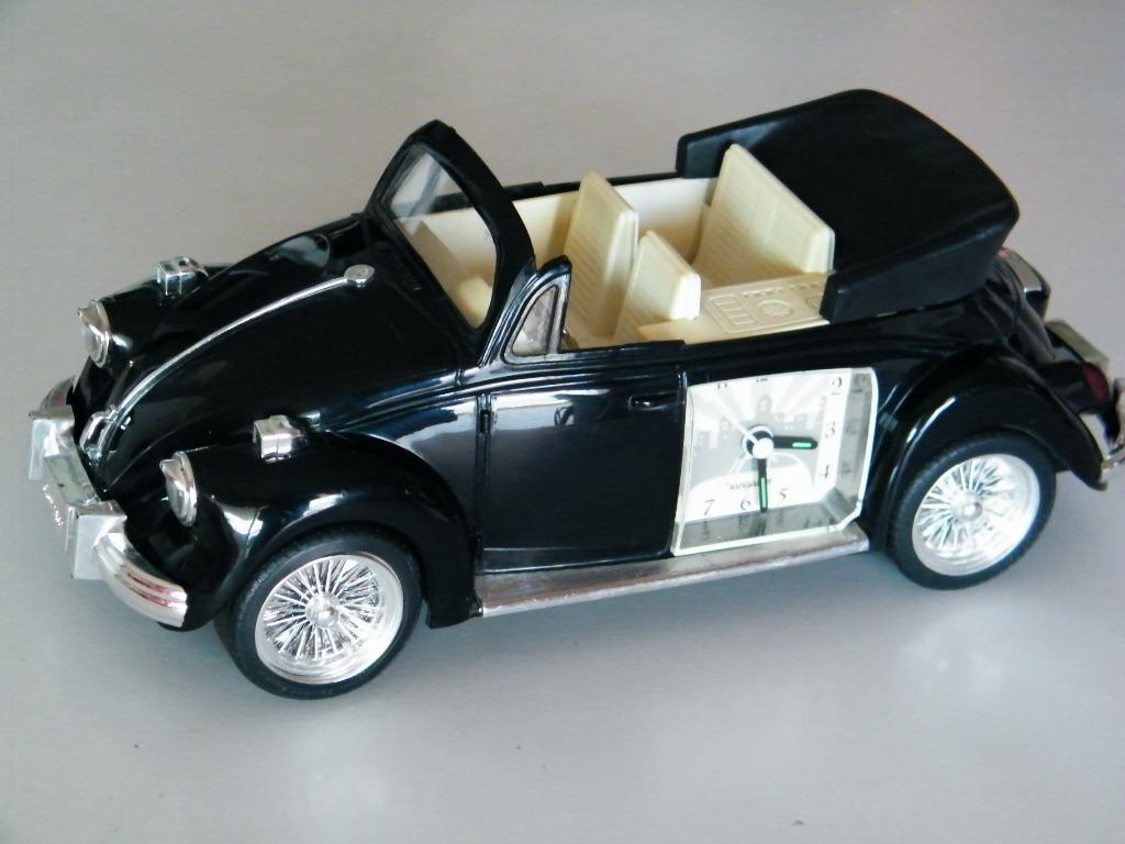 VW Coccinelle Cabriolet 1303 - Horloge réveil matin 33 cm, Antiquités & Art, Antiquités | Jouets, Enlèvement ou Envoi