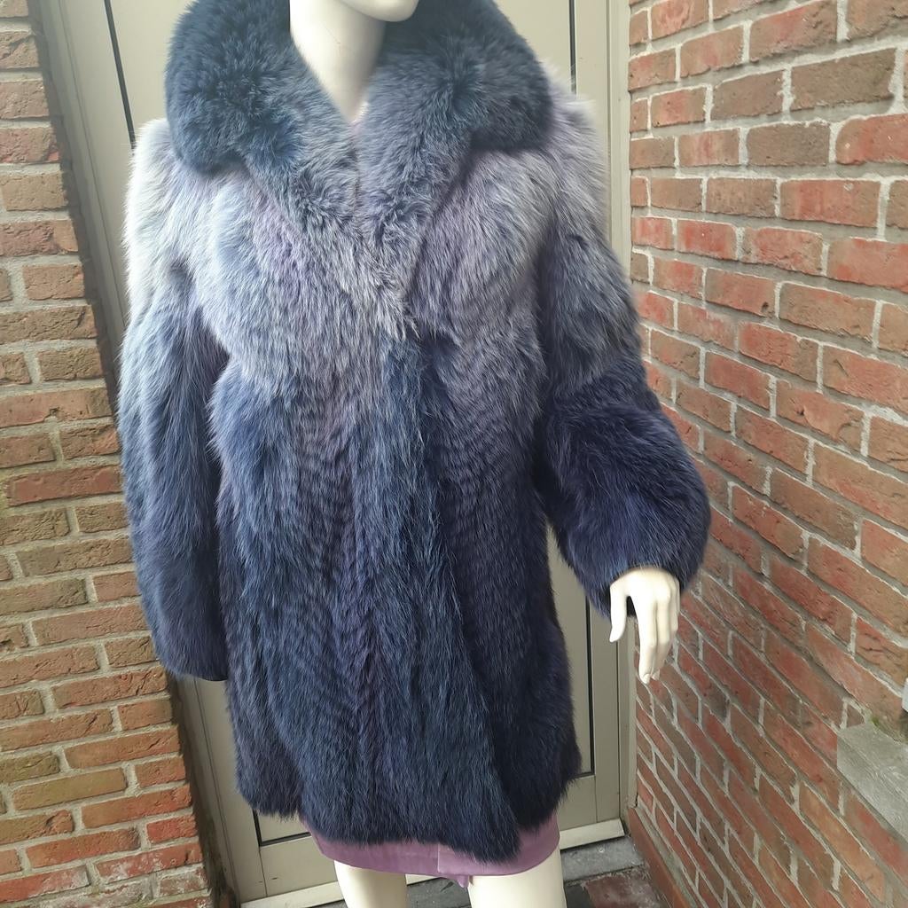 EXCLUSIEVE BONTJAS , ZILVERVOS, MT.38/42 *NIEUWSTAAT*, Kleding | Dames, Jassen | Winter, Paars, Zo goed als nieuw, Ophalen, ANDERE