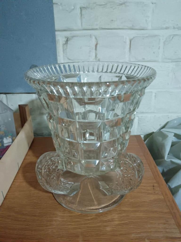 Grande coupe cristal Art Déco 3 anses, Enlèvement