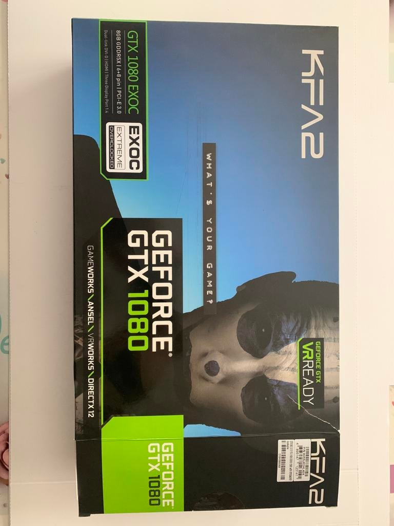 GPU Geforce GTX 1080 EXOC 8 GB GDDR5X 6+8-pins PCI-e 3.0, Computers en Software, Ophalen, Nvidia, PCI, DVI
