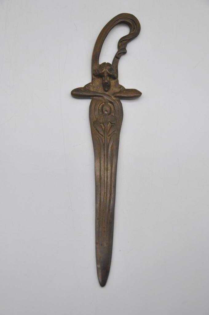 art nouveau - ouvre-lettres - bronze, Enlèvement ou Envoi