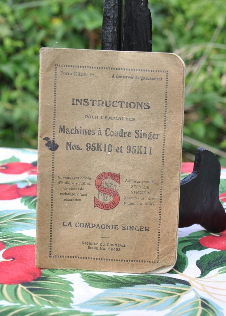 ancien livret instruction machine singer 95k10et 95k11, Ophalen of Verzenden