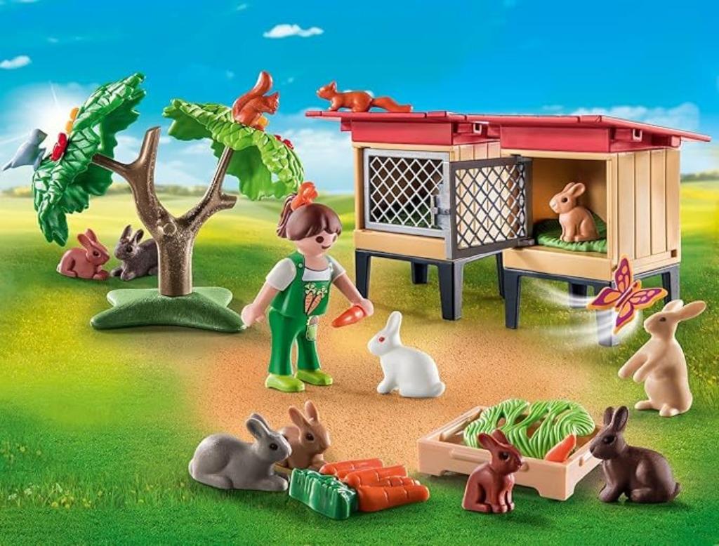 Playmobil Enfant avec cage et lapins LIVRAISON GRATUITE, Envoi, Neuf, Ensemble complet