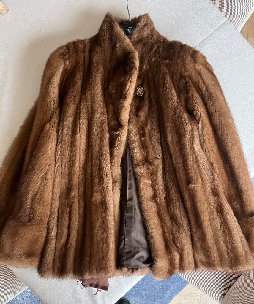 Luxurious natural mink fur coat, Ophalen, Zo goed als nieuw, Maat 46/48 (XL) of groter, Overige kleuren