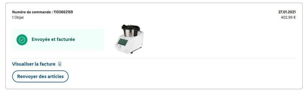 Robot Monsieur Cuisine, Elektronische apparatuur, Ophalen