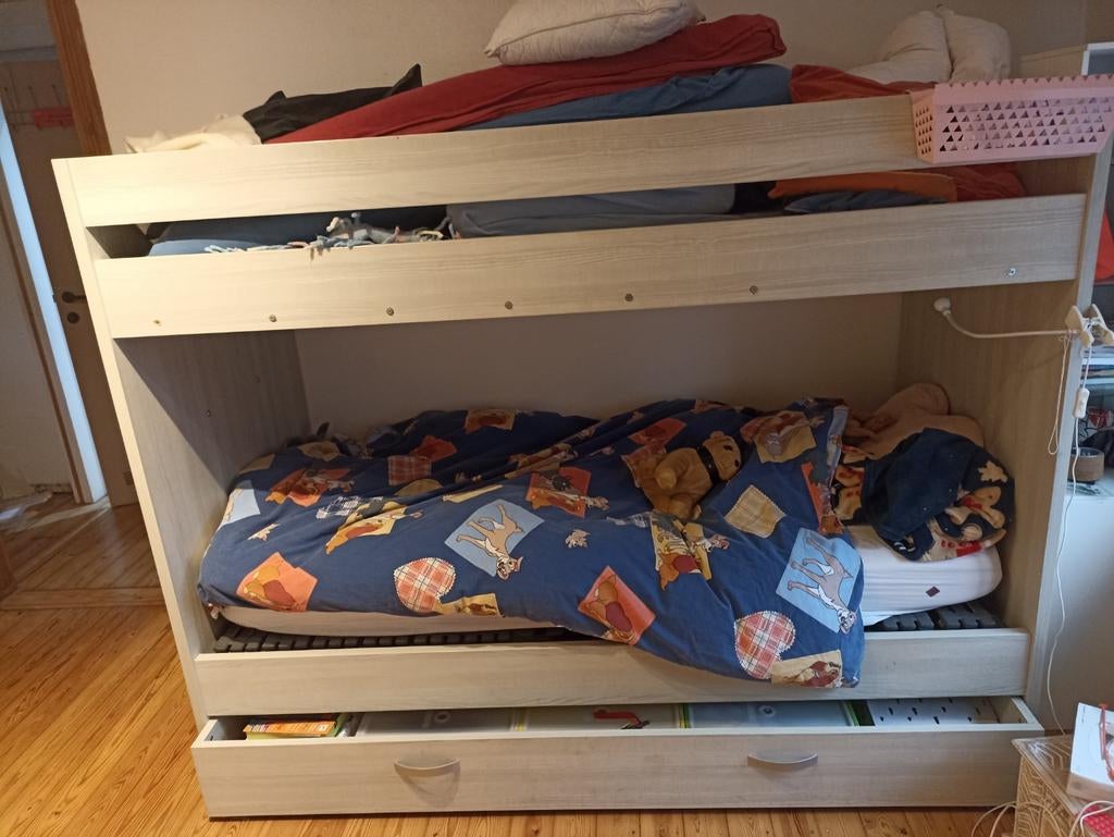 Lit superposé avec tiroir, Maison & Meubles, 90 cm, Enlèvement, Utilisé, Lits superposés