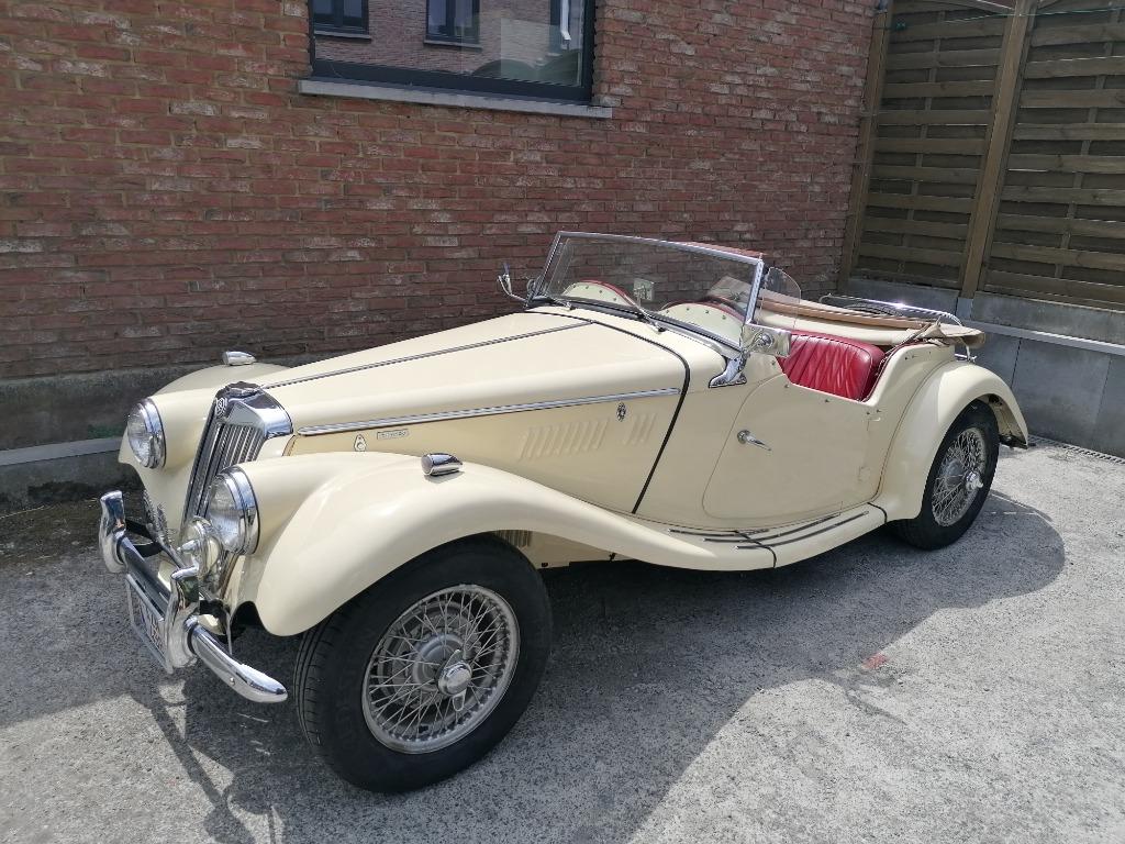 Oldtimer MG TF, Auto's, Cabriolet, Wit, Leder, Overige kleuren