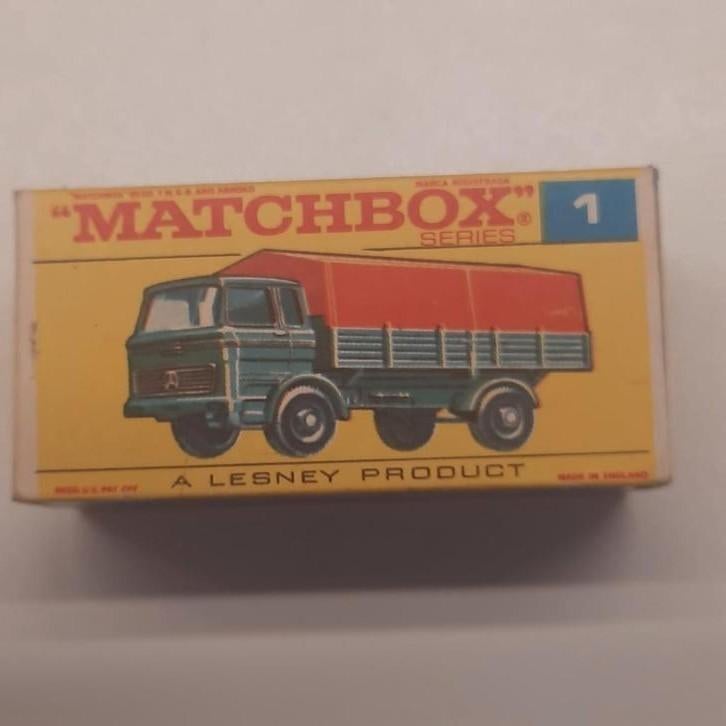 MATCHBOX SERIES UK nr.1 * LEEG DOOSJE * MERCEDES TRUCK*, Hobby en Vrije tijd, Modelauto's | 1:87, Gebruikt, Overige typen, Matchbox
