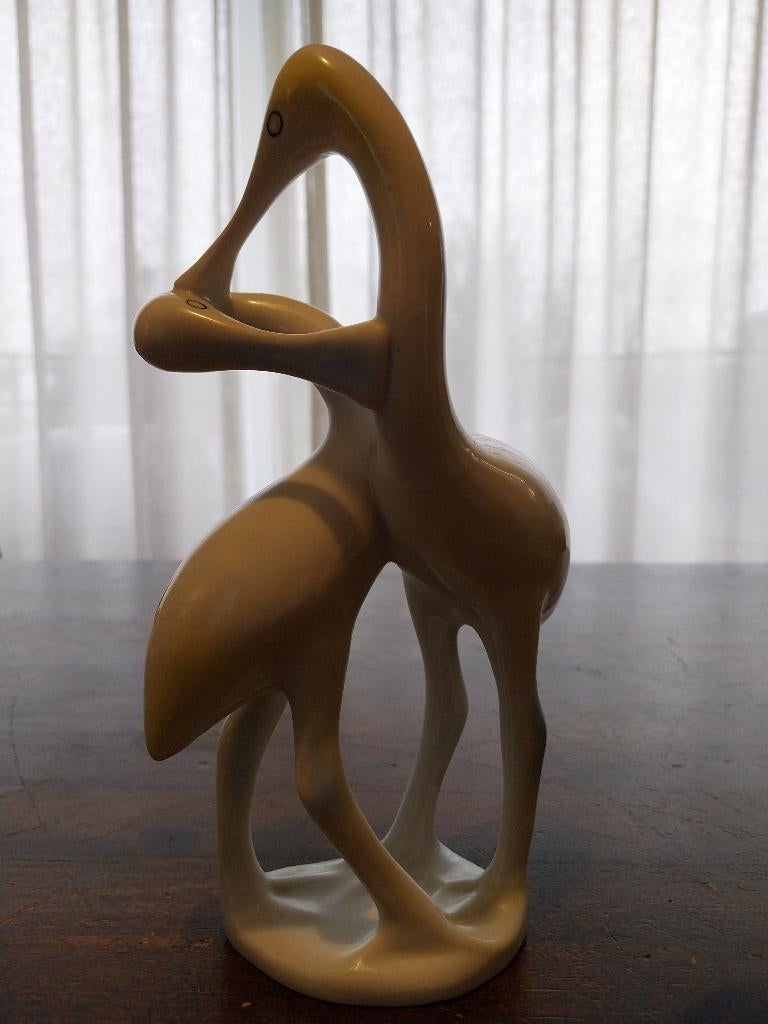 Figurine hongroise  " Couple d'oiseaux " en porcelaine, Enlèvement