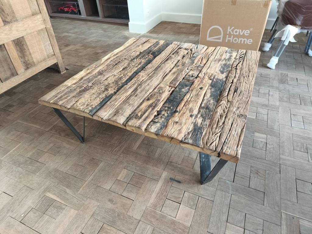 Table basse moderne en bois de 1m10 par 1m10, 100 à 150 cm, Moins de 50 cm, 100 à 150 cm, Enlèvement