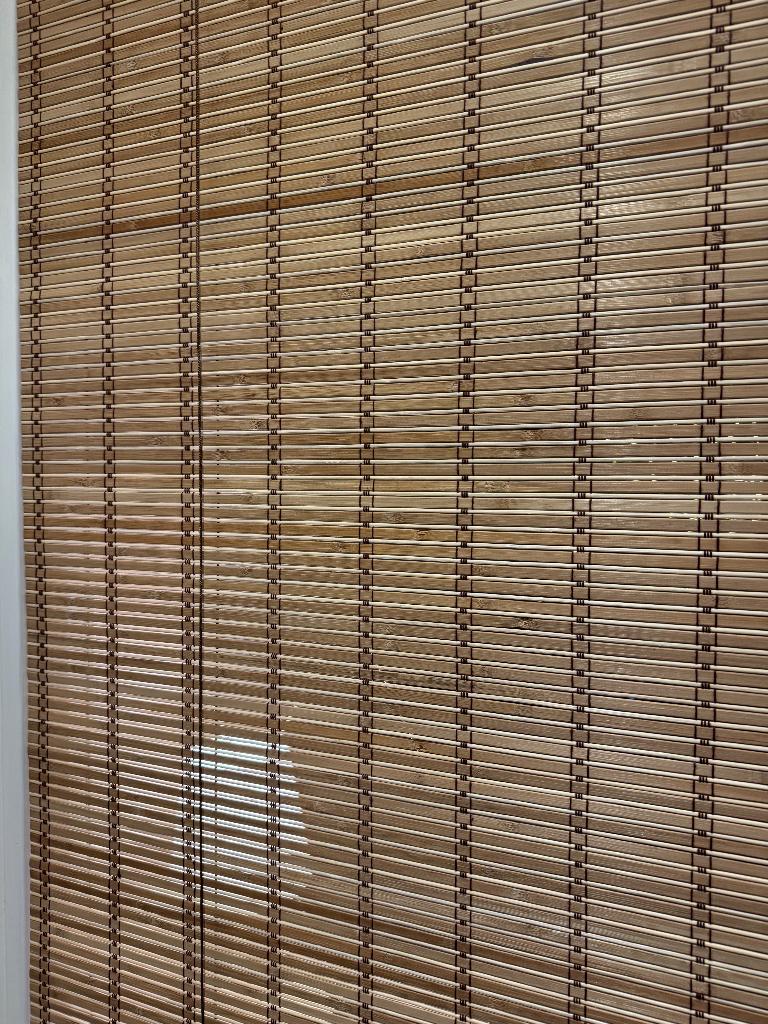 Sfeervol bamboe rolgordijn 110 x 160 cm, Ophalen, 100 tot 150 cm, Bruin, Nieuw