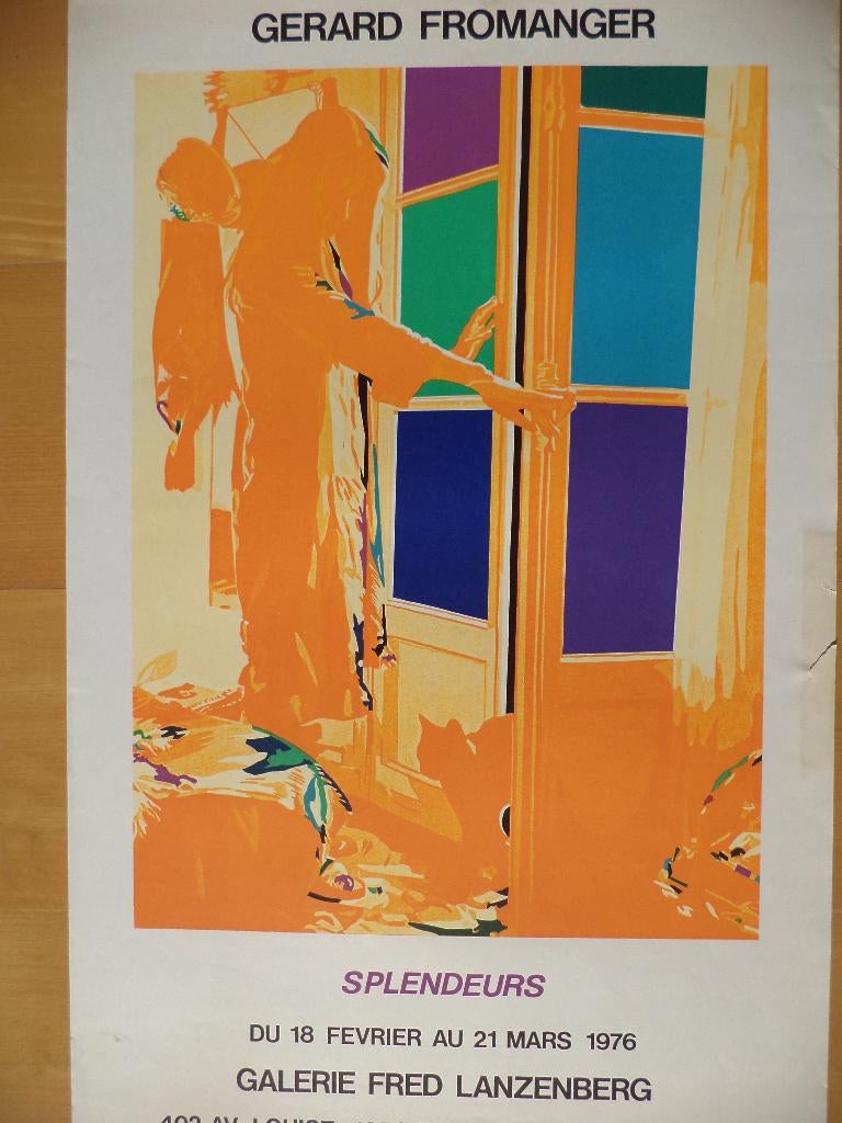 Vintage 1976 Gérard FROMANGER Expo Gal. Fred Lanzenberg BXL, Antiquités & Art, Enlèvement