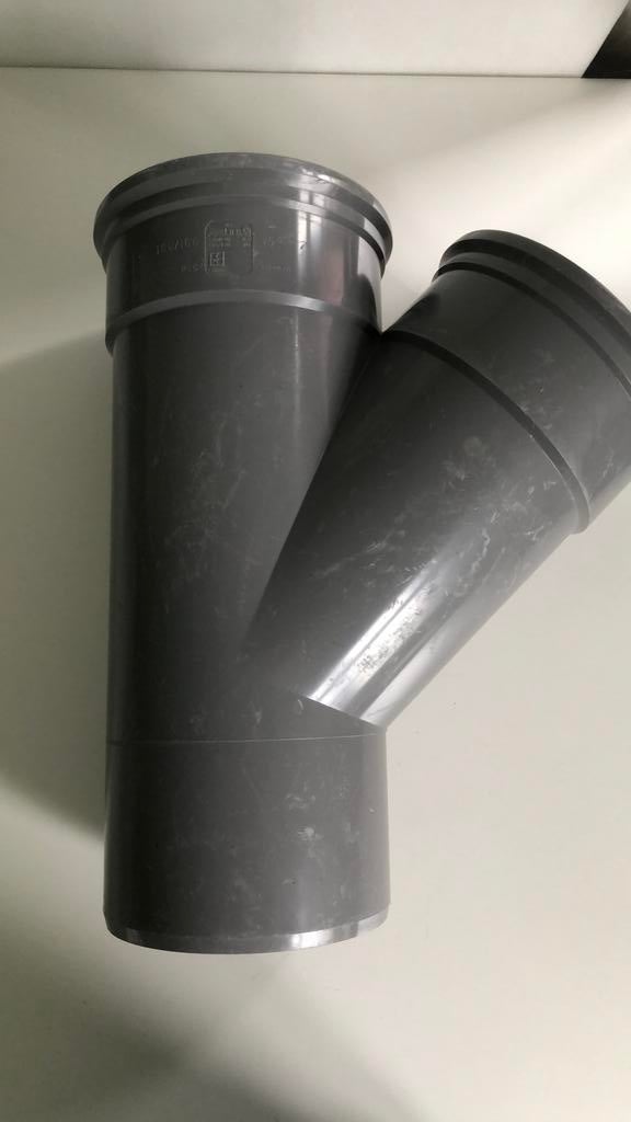 PVC Y 160/160 45*4,0 mm gris, Neuf, PVC, Enlèvement, Évacuation