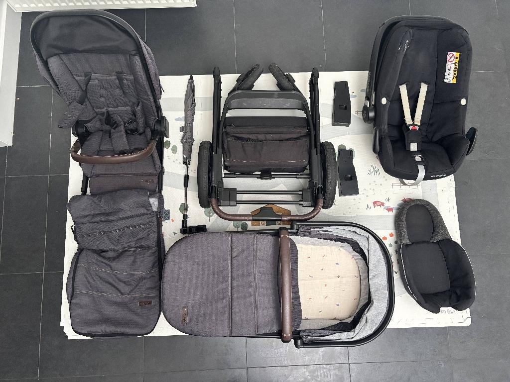 Qute Buggy + Maxi cosi + accessoires (goed onderhouden), Ophalen, Gebruikt, Overige merken, Verstelbare rugleuning