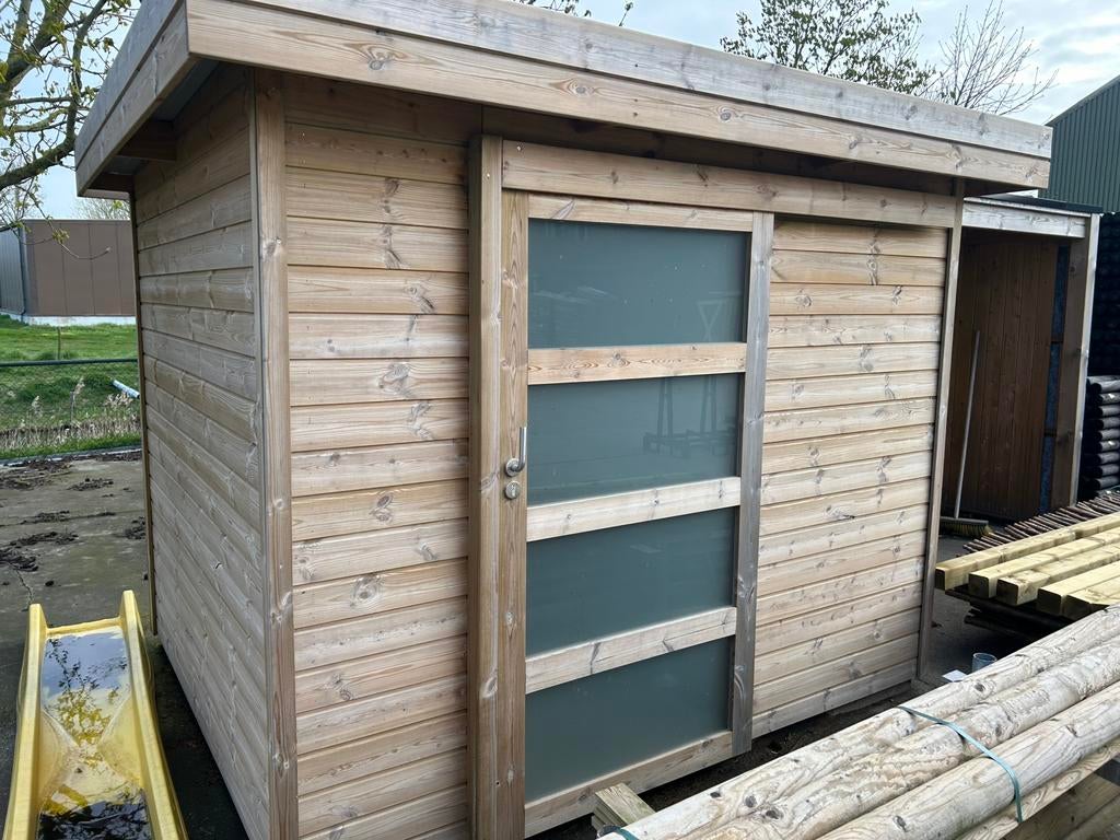 Tuinhuis paneelbouw demo, Ophalen, Zo goed als nieuw, Tuinhuis