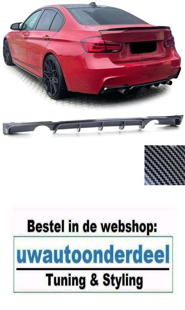 Diffuser Carbon Look Dubbele Uitlaat Voor Bmw 3 serie F30 M, Verzenden
