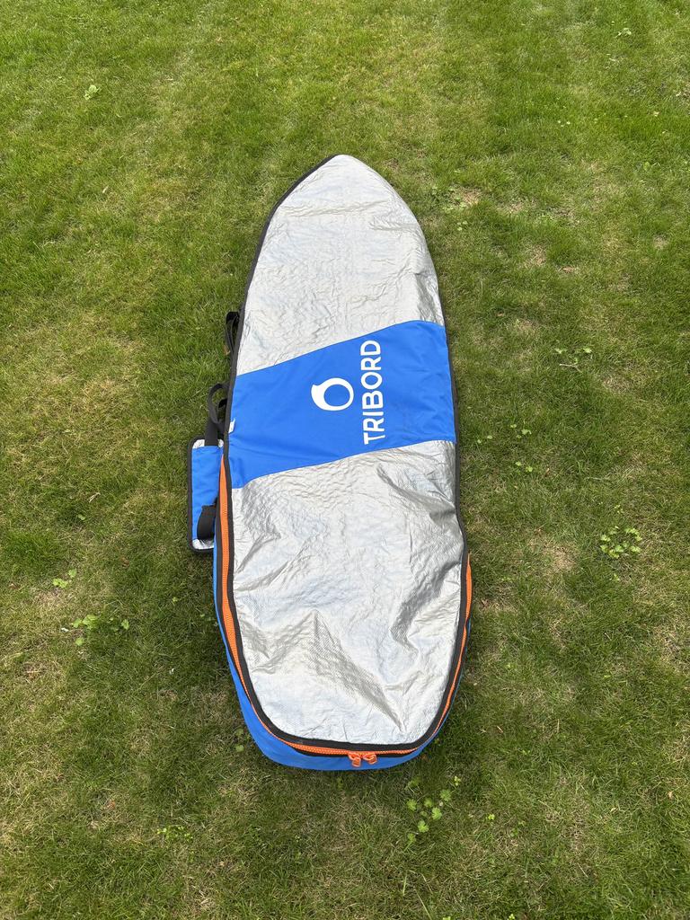 Surfboard + boardbag + leash + vinnen, Ophalen, Gebruikt, Shortboard, Met koord