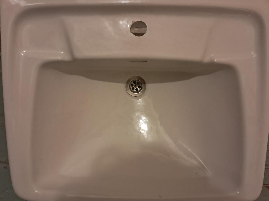 Lavabo Lave-mains - Céramique Blanc - L 58 cm - l 48 cm., Enlèvement, Utilisé, Lavabo