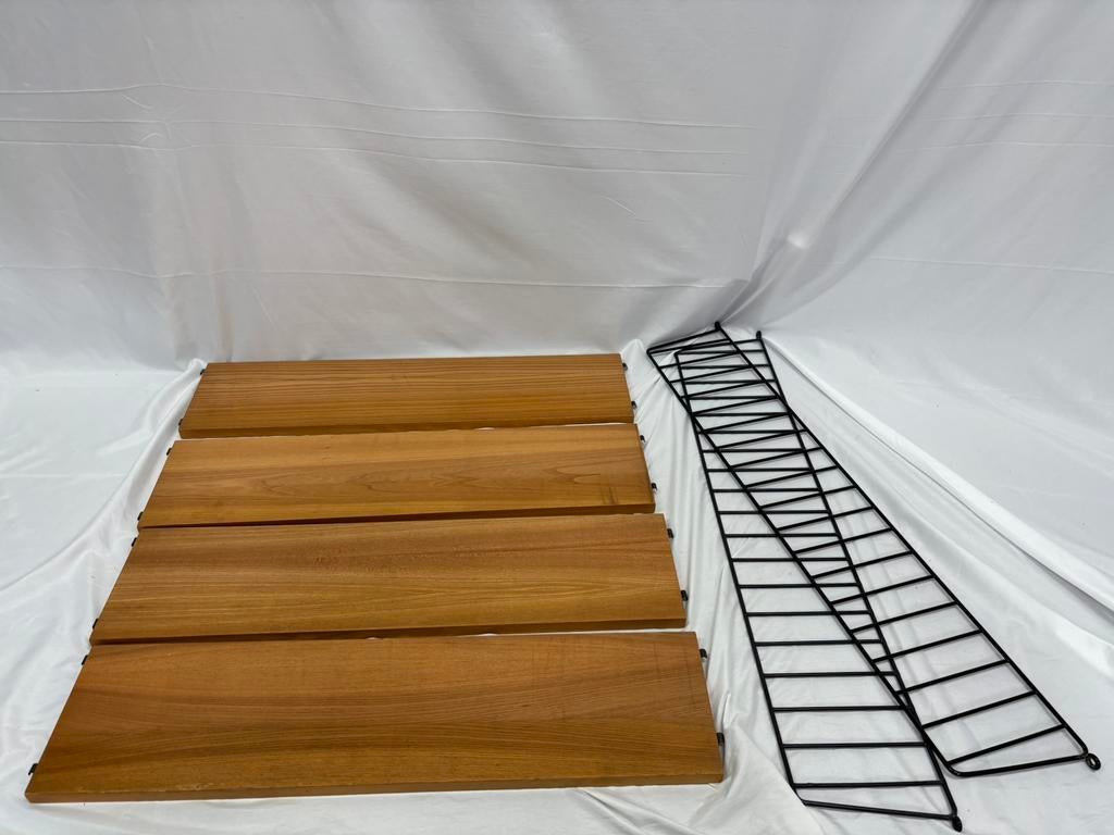 Nisse Strinning vintage wandrek met 4 legplanken, Huis en Inrichting, Woonaccessoires | Wandplanken en Boekenplanken, Ophalen of Verzenden