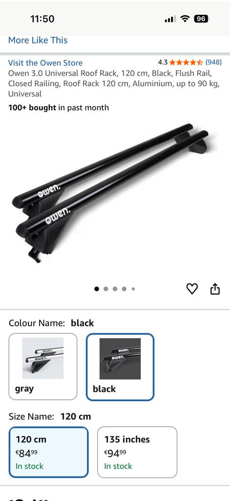 Owen dakdrager universeel 3.0, Enlèvement, Comme neuf