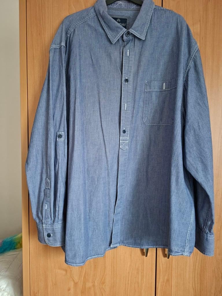 Canda: blauw gelijnd herenhemd (4 XL), Blauw, Ophalen of Verzenden, Overige halswijdtes, Canda