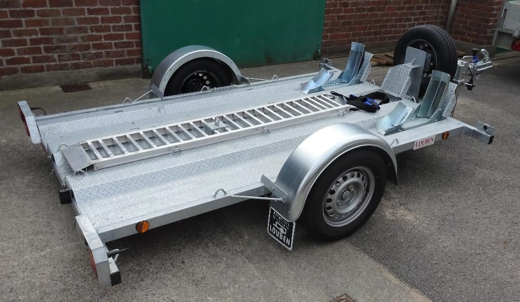 Moto trailer te huur, Autos : Divers, Remorques, Comme neuf, Enlèvement