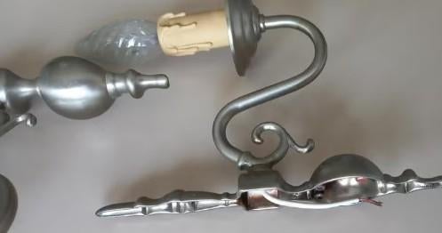 Appliques vintage 2x 60w etat neuf, Enlèvement ou Envoi, Comme neuf, Métal, Ancien