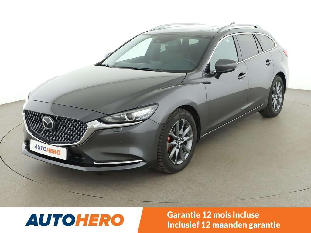 Mazda 6 2.5 Exclusive-Line (bj 2019, automaat), Auto's, Mazda, Leder, USB, 5 deurs, 172 g/km