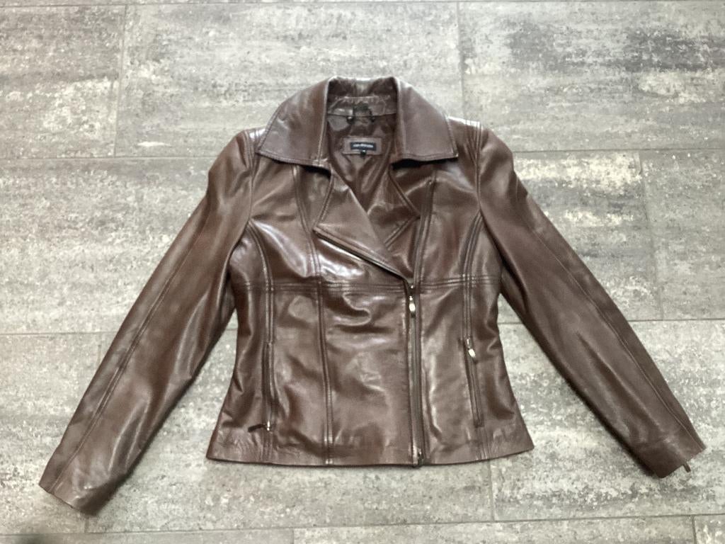 Biker jas Caroline Biss 40/42, Kleding | Dames, Bruin, Maat 42/44 (L), Ophalen of Verzenden, Zo goed als nieuw