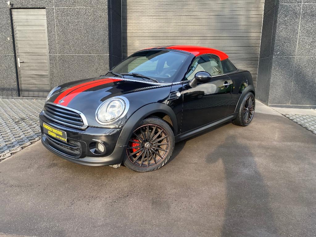 mini coupe roadster - 2012 - leder - airco - gekeurd, Auto's, Mini, Zwart, 4 cilinders, Parkeersensor, Roadster