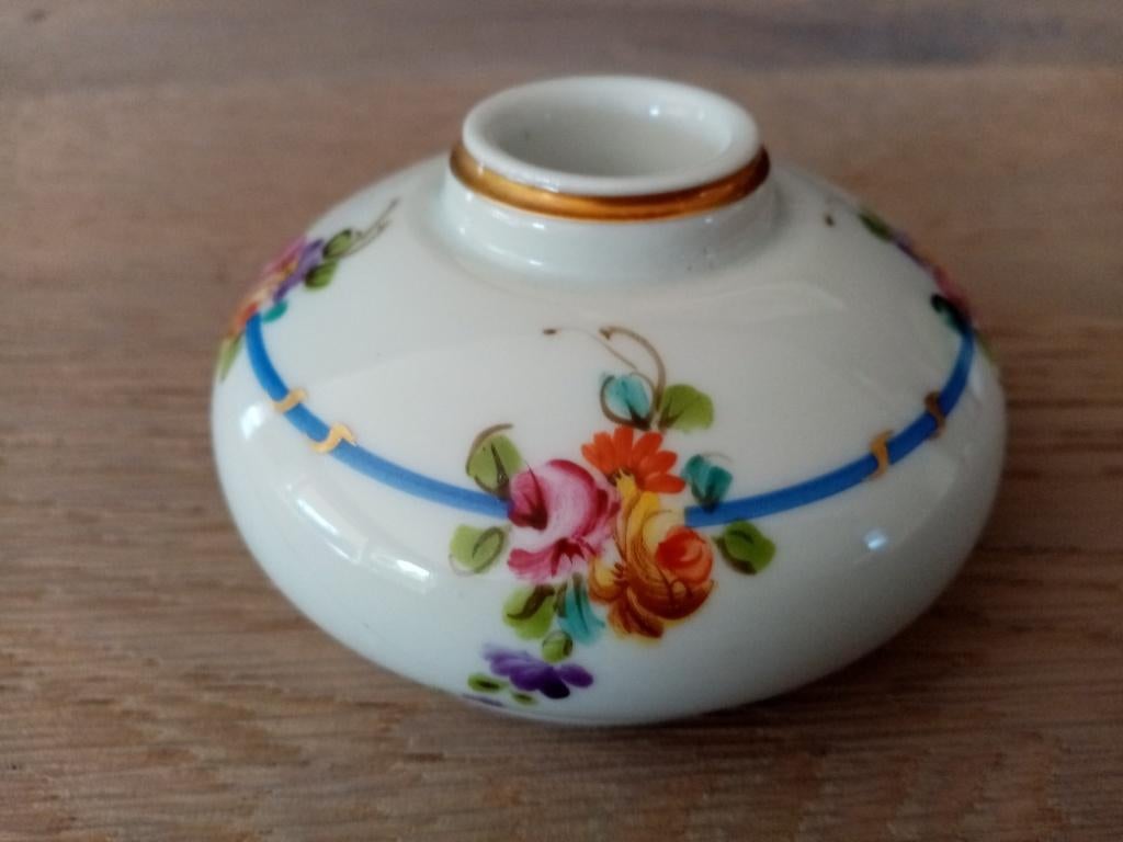 Inktpotje in porselein Limonges France Vincennes., Antiek en Kunst, Ophalen of Verzenden