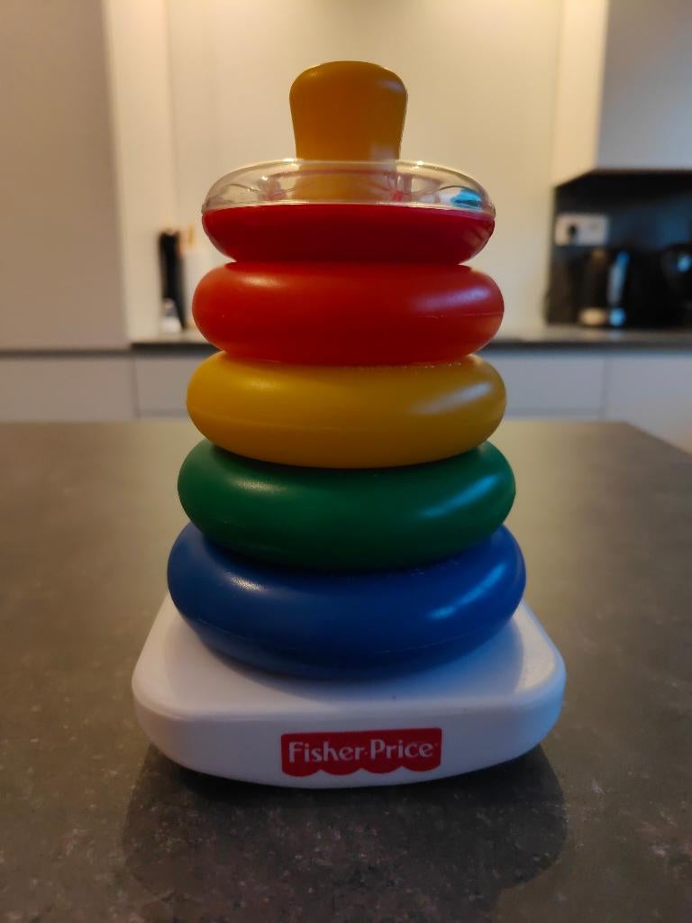 Fisher Price stapeltoren, Ophalen of Verzenden, Zo goed als nieuw, Rammelaar