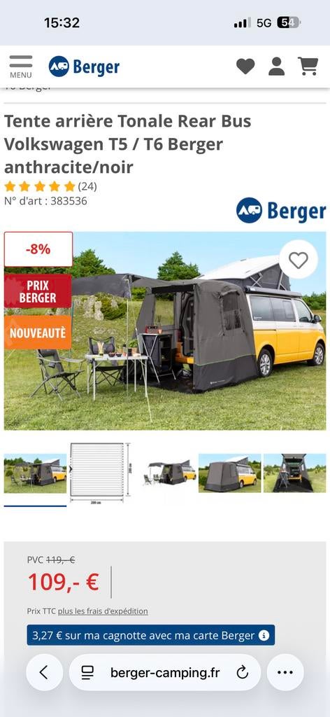 Tente d’hayon pour vw transporteur t5 t6 (t4?), Enlèvement, Neuf