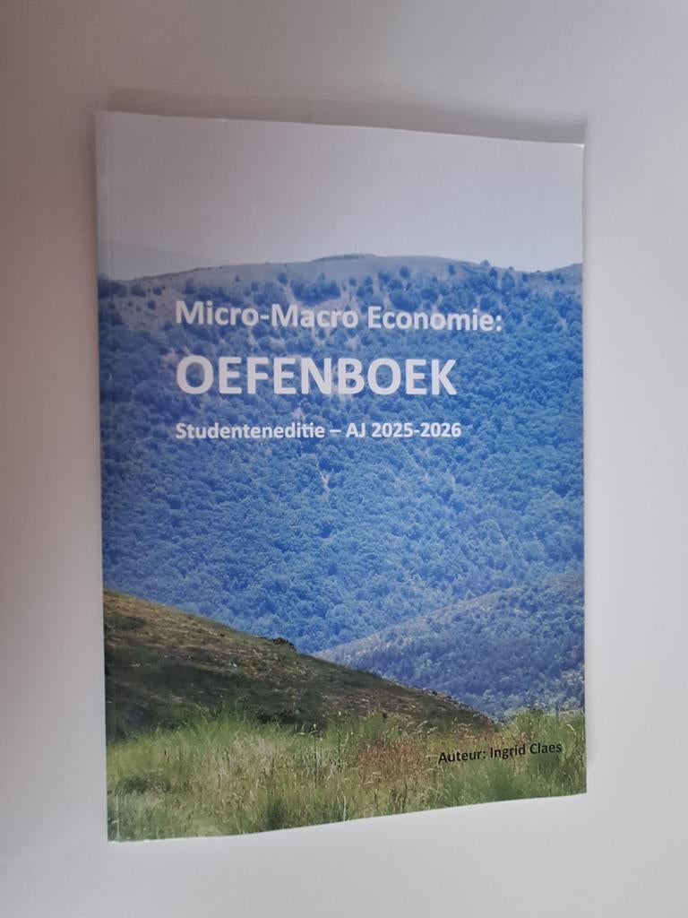 Micro-Macro Economie: oefenboek 2025-2026, Boeken, Schoolboeken, Ophalen of Verzenden, Economie