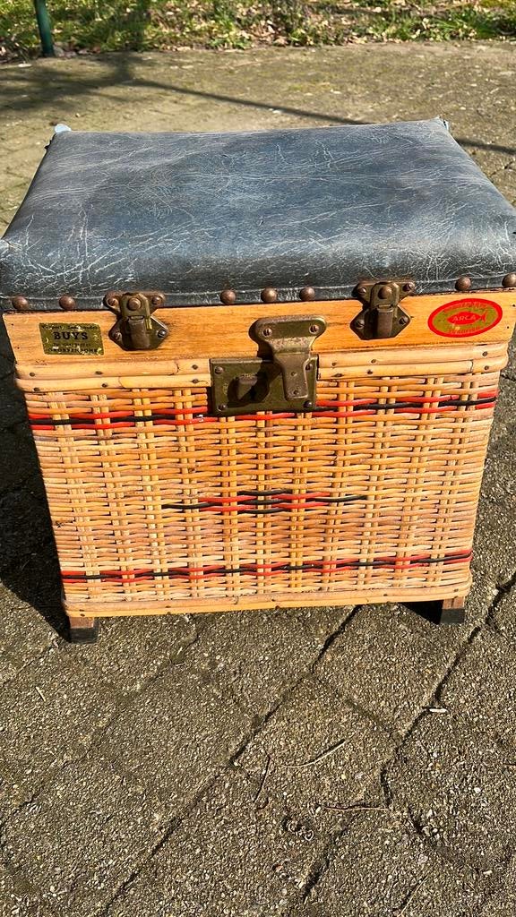 Vintage rieten visbak, Ophalen, Gebruikt, Koffer of Tas