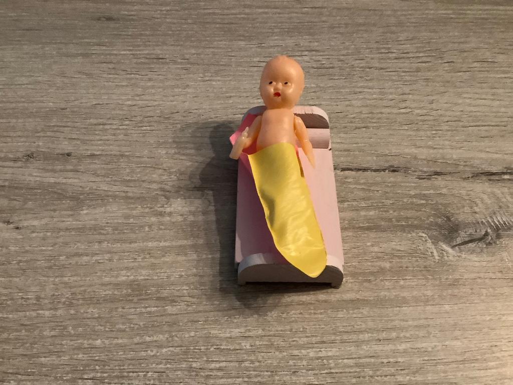 Vintage speelpopje (3 delig), Ophalen of Verzenden, Zo goed als nieuw, Pop