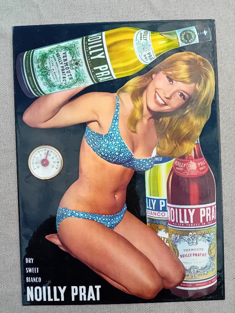 thermomètre pour panneau publicitaire pin up Noilly Prat, Collections, Marques & Objets publicitaires, Enlèvement ou Envoi, Comme neuf