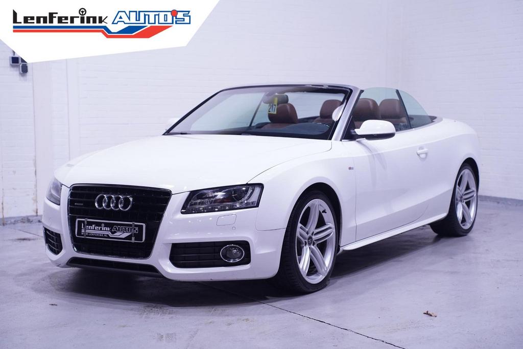 Audi A5 Cabriolet 3.0 TDI V6 240 pk Quattro Aut. S-Line Cogn, Auto's, Automaat, Cabriolet, Wit, Diesel
