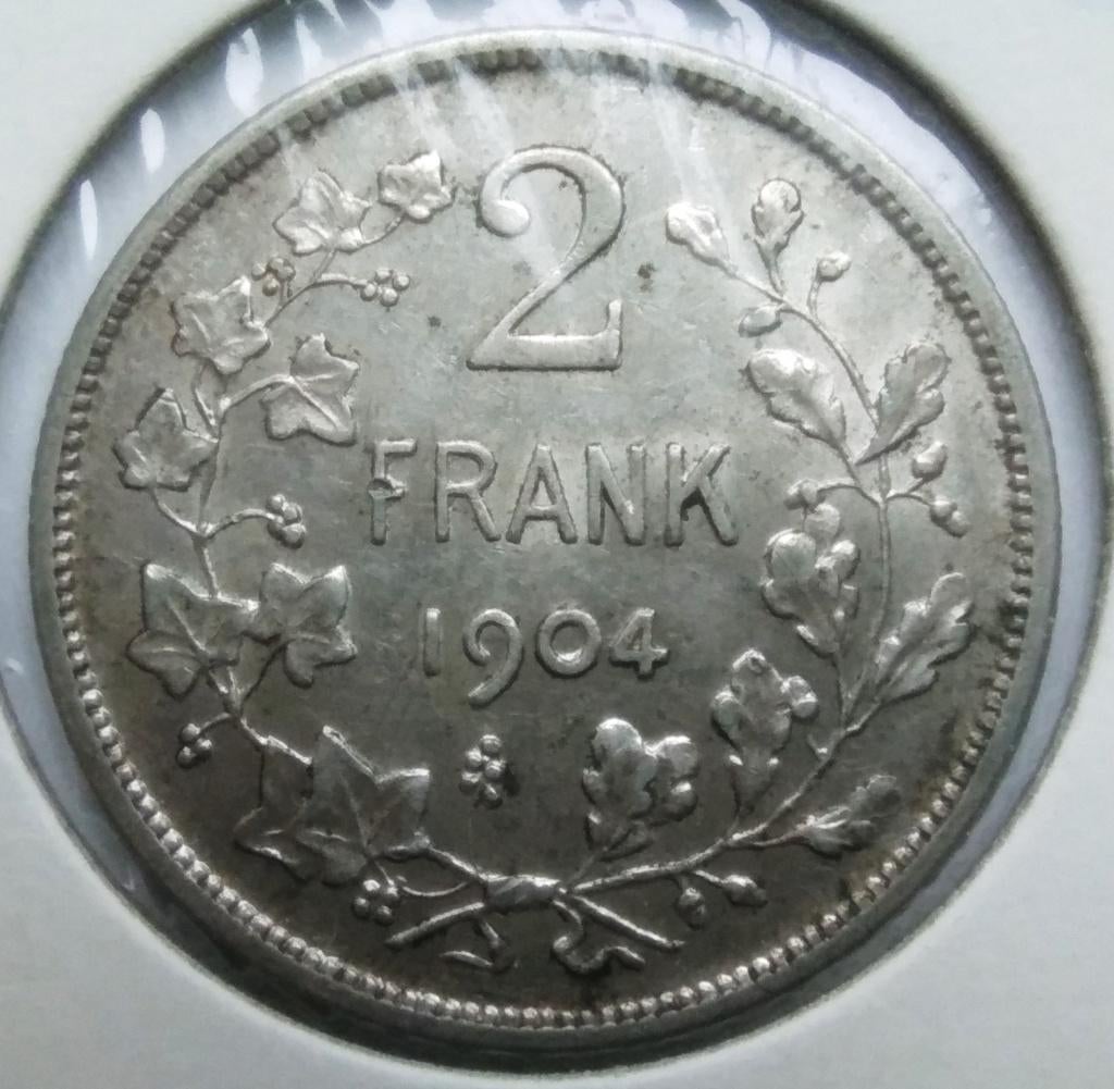 Belgique 2 francs 1904 NLD - Leopold 2, Timbres & Monnaies, Monnaies | Belgique, Enlèvement ou Envoi, Monnaie en vrac, Argent
