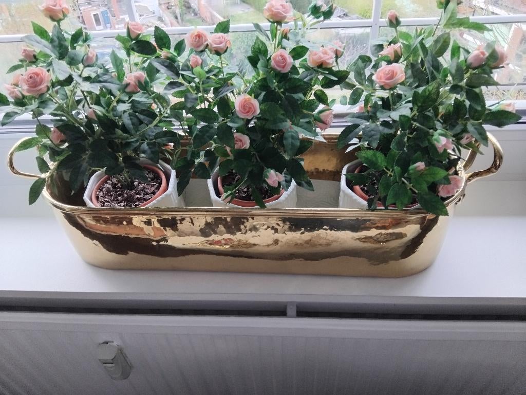 Koperen bloembak, Ophalen, Overige materialen, Binnen, Zo goed als nieuw