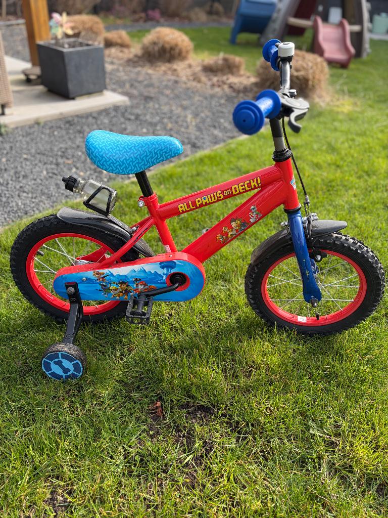 Paw Patrol kinderfiets 12”, Fietsen en Brommers, Fietsen | Kinderfietsjes, Ophalen, Zo goed als nieuw, Zijwieltjes