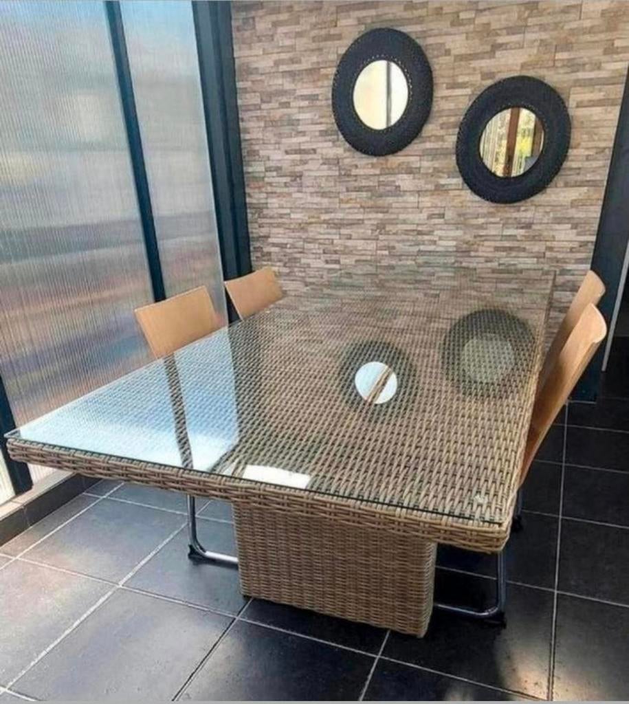 Superbe table style osier, Jardin & Terrasse, Enlèvement