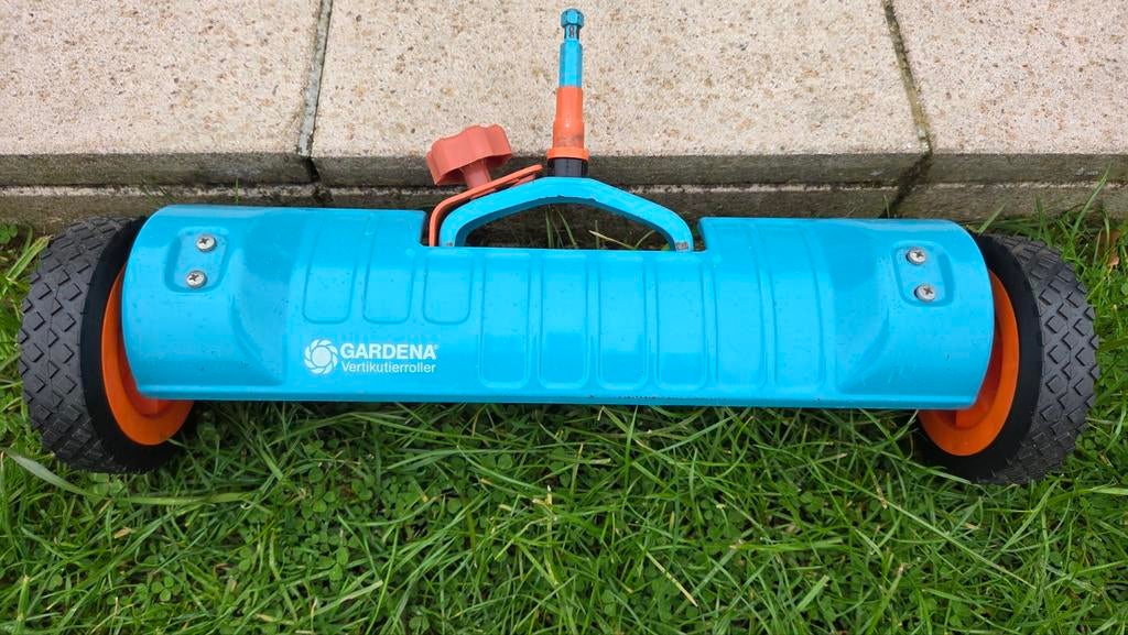 Gardena verticuteerhark 46cm met wielen, Tuin en Terras, Ophalen