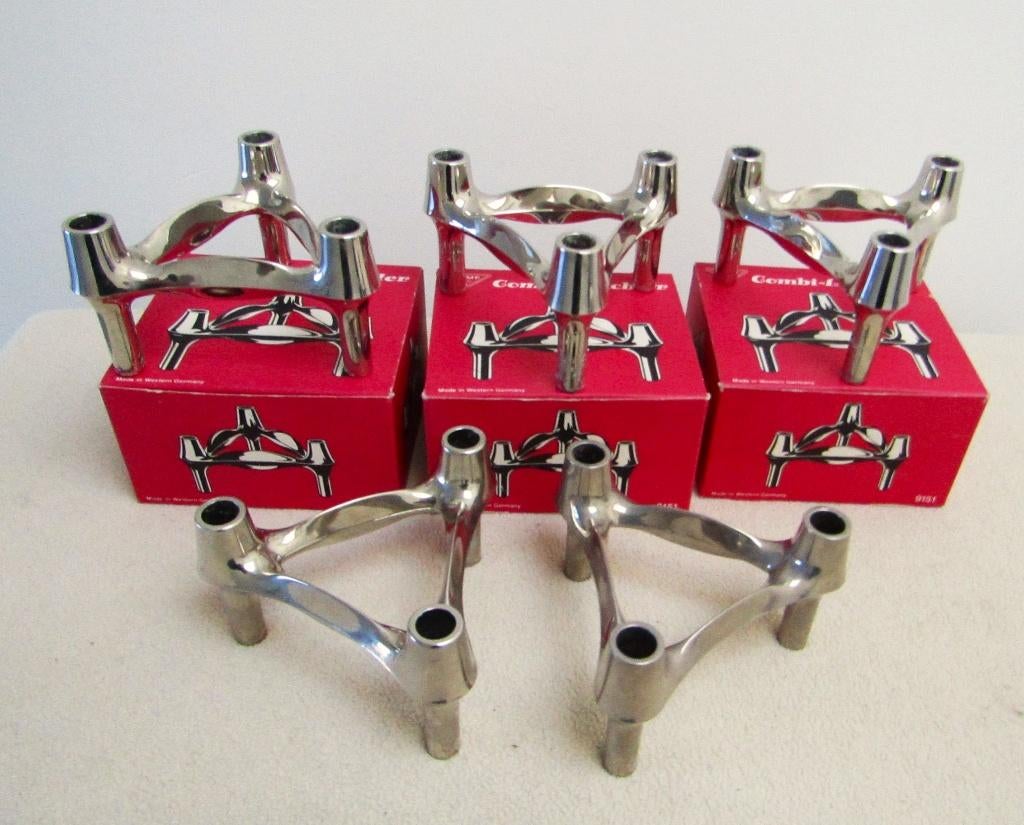 BMF combi kandelaars - 5 stuks- 1970 / 80', Enlèvement ou Envoi, Autres matériaux