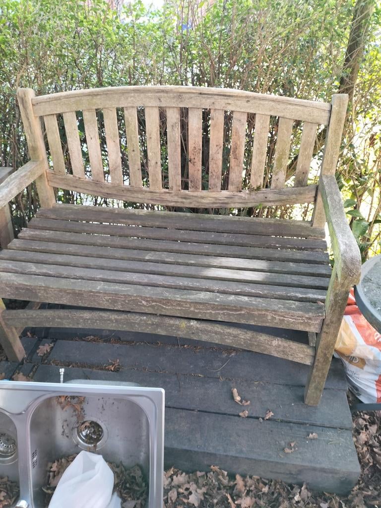 Teak hardhouten tuinbank, Tuin en Terras, Tuinbanken, Ophalen