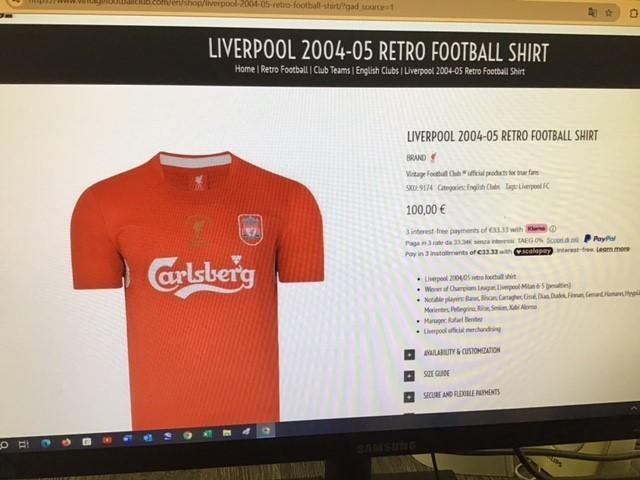 Liverpool official t-shirt 2005 new large waarde 99eur, Ophalen of Verzenden, Shirt