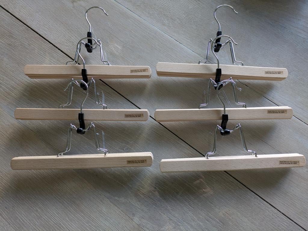 Set van 6 houten klemkapstokken Rudolf Weber KG, Ophalen of Verzenden, Nieuw, Hout, Kinderen en Volwassenen