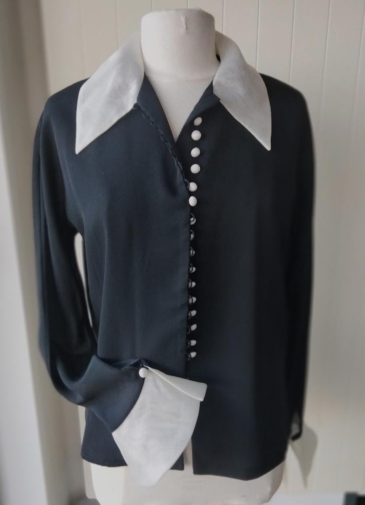 TRES  BEAU  Chemisier " SYCOMORE " Noir / Blanc Taille : 44, Taille 42/44 (L), Enlèvement ou Envoi, Comme neuf, SYCOMORE