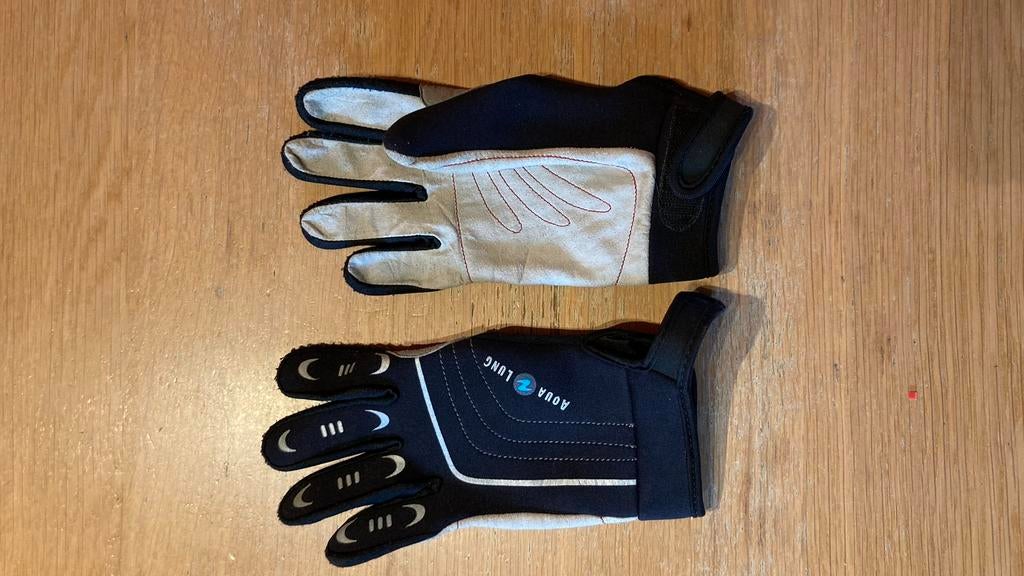 Gants Aqualung taille L, Sports nautiques & Bateaux, Plongée, Enlèvement ou Envoi, Utilisé, Combinaison de plongée